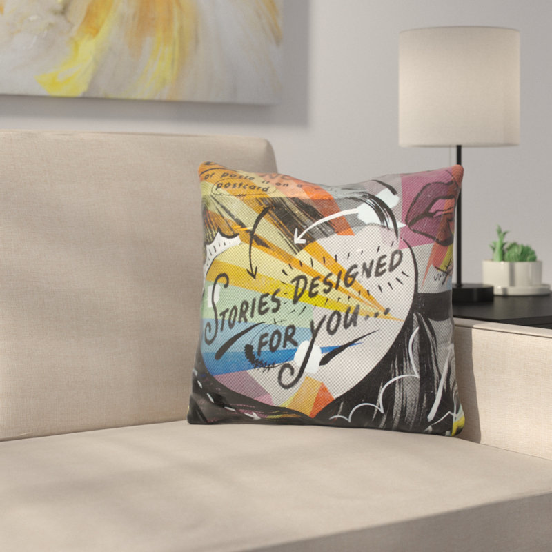 East Urban Home Coupon Stories Throw Pillow Wayfair