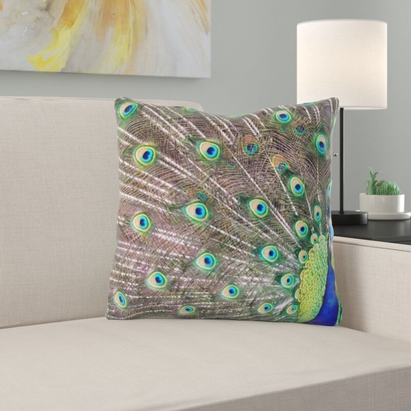 peacock throw pillows