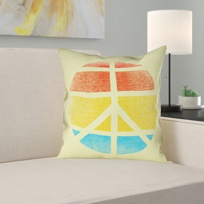 Jackie Peace Sign Cotton Pillow Cover Latitude Run® Size: 20