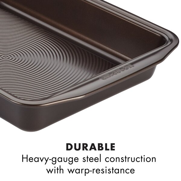 Ultra Cuisine textured aluminum 9x13 in cake pan by ultra cuisine -  durable, oven-safe, warp-resistant