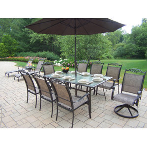 Patio Furniture Umbrella ten + person patio dining sets you'll love | wayfair Patio Furniture Umbrella ten + person patio dining sets you'll love | wayfair
