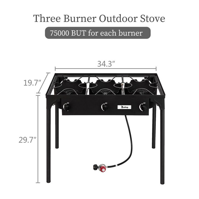 Ktaxon 3 Burner Propane Outdoor Stove Wayfair Ca