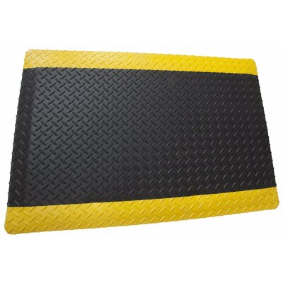 Diamond Plate Anti Fatigue Garage Flooring Roll In Black Symple