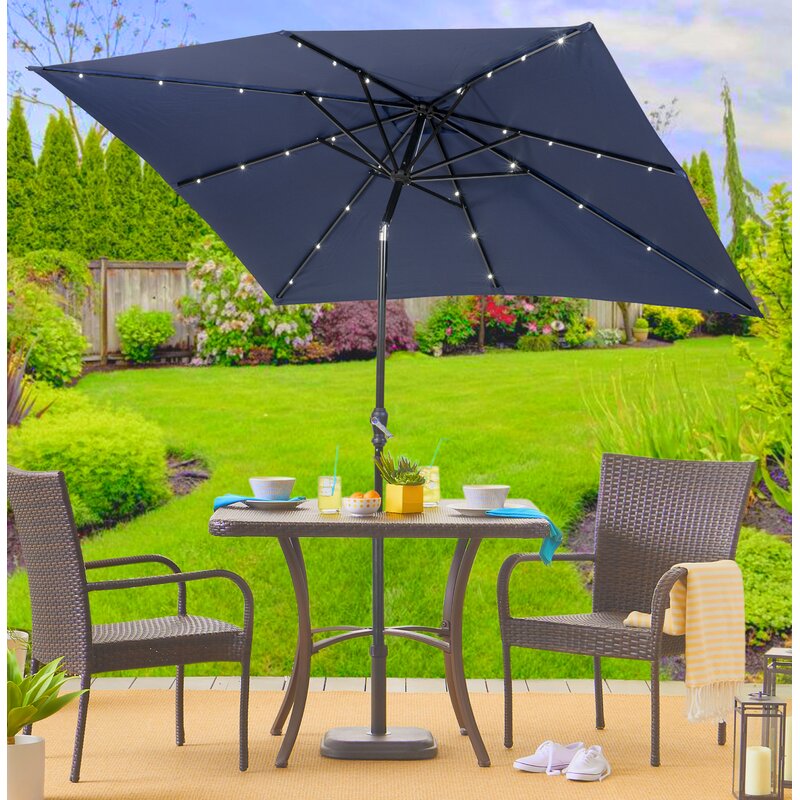 J J Global Llc Sun Ray Solar 7 X 9 Rectangular Market Umbrella Reviews Wayfair