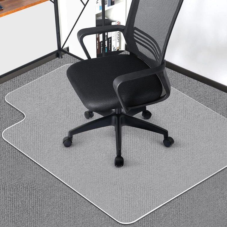 36"x 48" Transparent 2MM PVC Chair Mat for Standard Pile Carpet Floor with Lip 