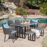 Gray Industrial Wicker Patio Dining Sets You Ll Love In 2021 Wayfair