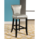 Zora Crocodile Embossed 30 Bar Stool by Everly Quinn