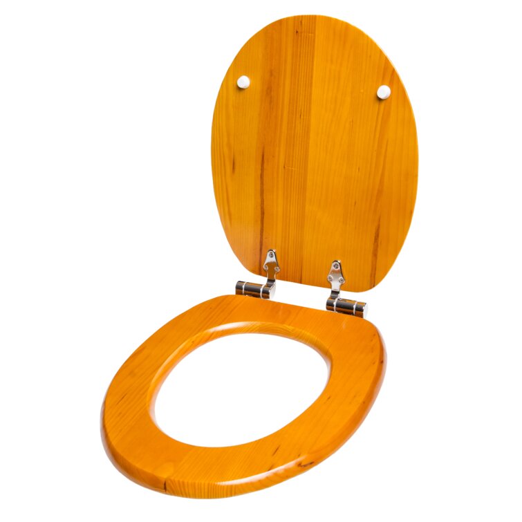 Toilet Seat Wood with Automatic Closing Toilet Lid Wood Core Toilet Lid Soft Close 