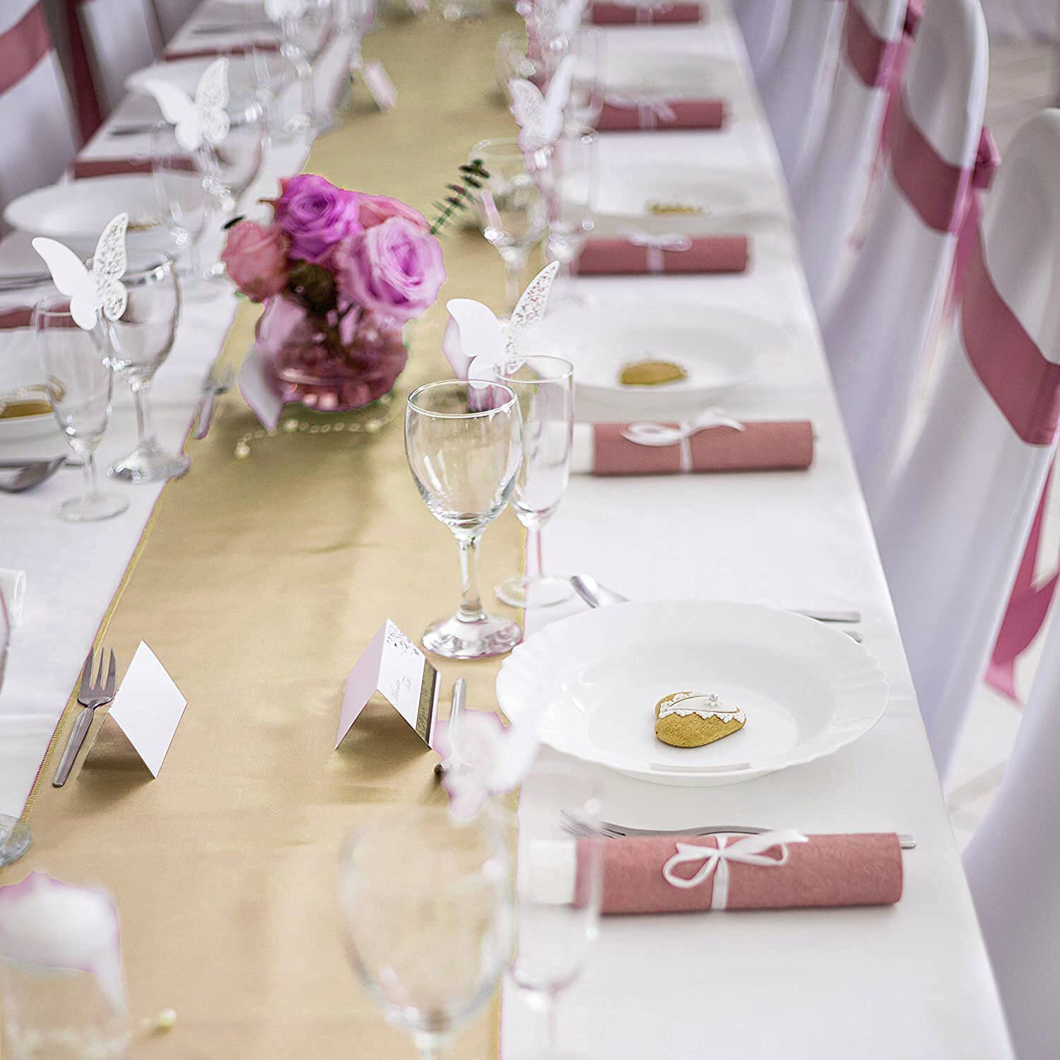 12"x108" Satin Table Runner Wedding Dinner Party Banquet Decor Tablecloth Linens 