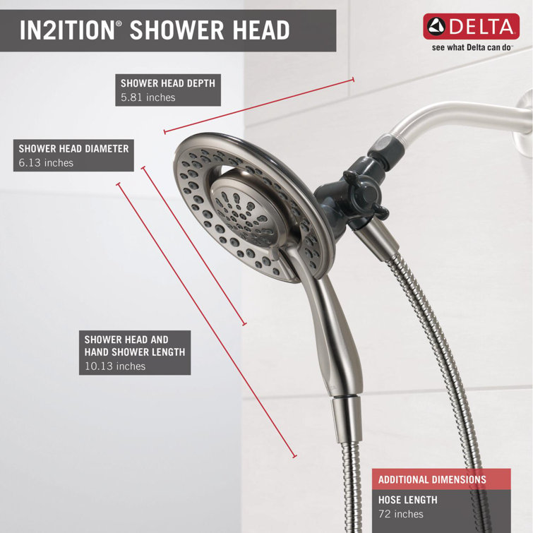 75486CSN Delta Multi Function Dual Shower Head In2ition ...
