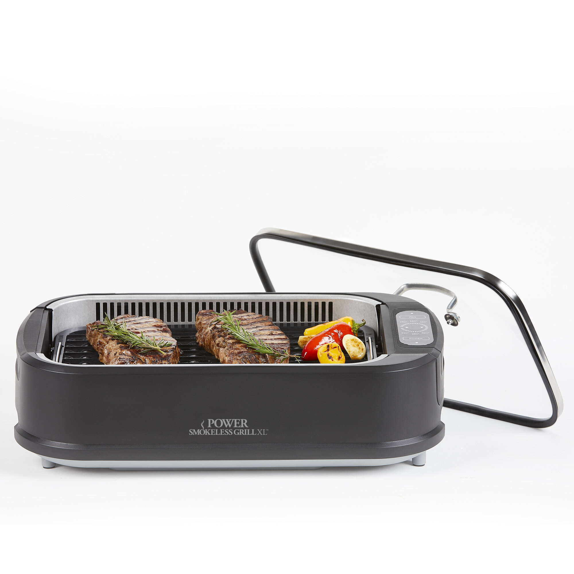 Details about   PowerXL Smokeless Grill Pro Non-Stick Cooking Surface Lid LED Touch Panel 