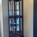 Charlton Home® Maristow Mirrored Back Curio Cabinet with Lighting