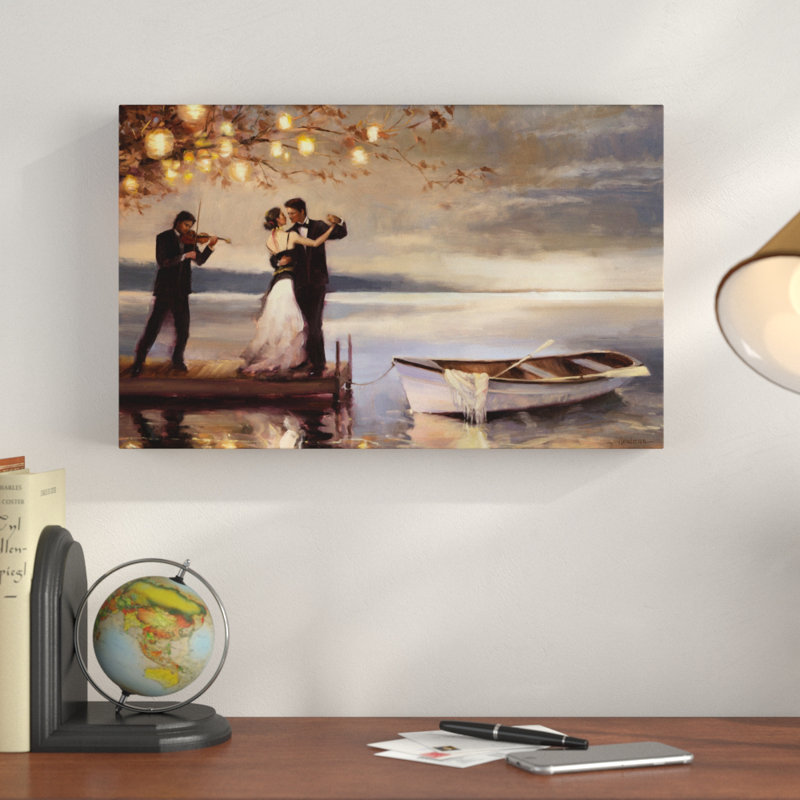 Charlton Home Twilight Romance Wrapped Canvas Acrylic Painting