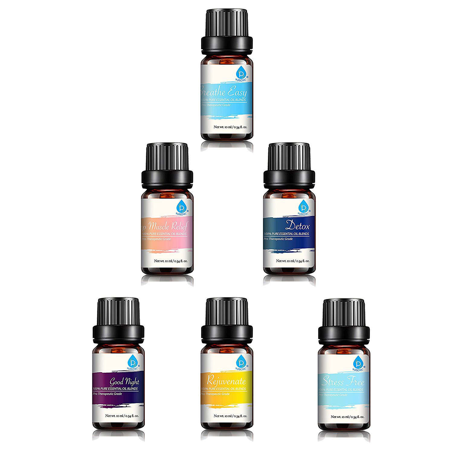 Pursonic 100 Pure Essential Oil Blends Gift Set Reviews Wayfair