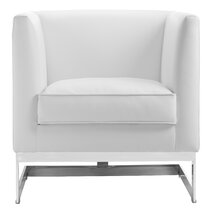 contemporary white accent chair