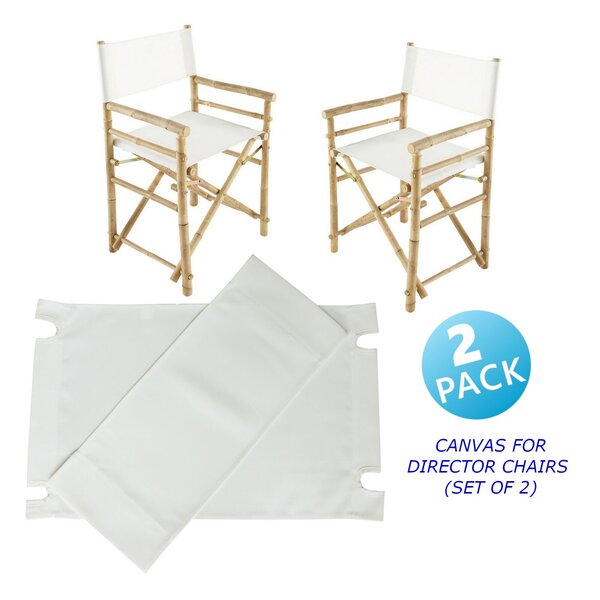 Casual Home White Director's Canvas Chair Cover pair !!!BRAND NEW!! Lot 4 