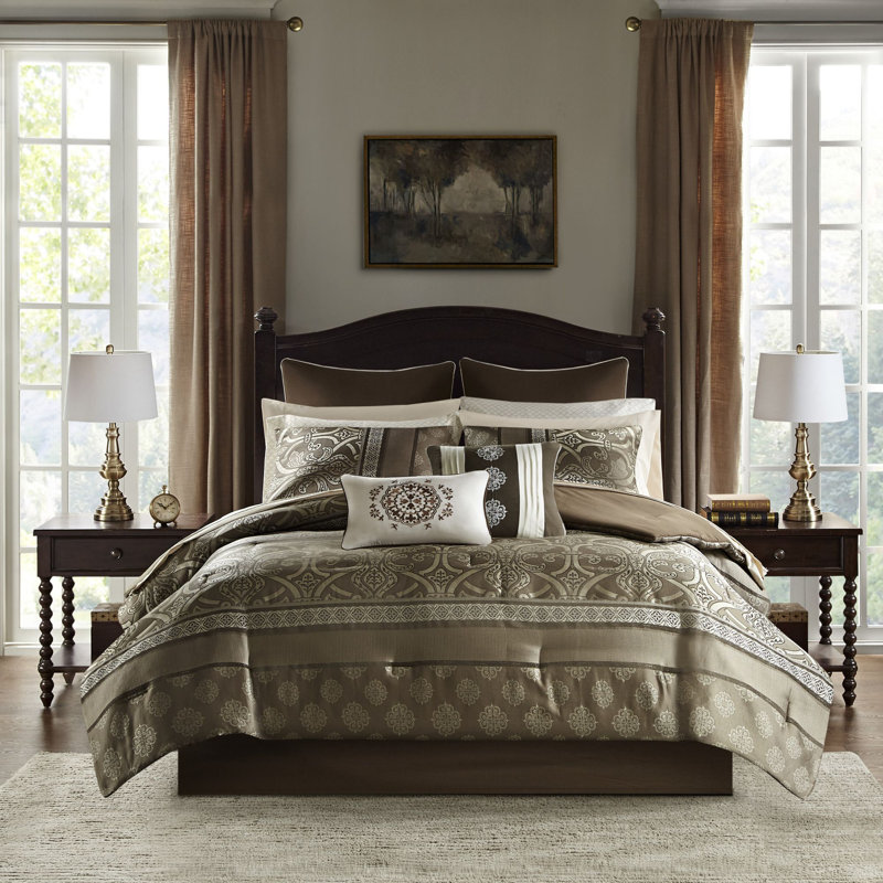 Astoria Grand Zoraida 16 Piece Jacquard Complete Comforter Set Reviews Wayfair Ca