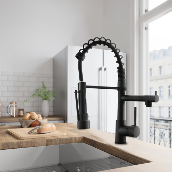 Watqen Pull Down Single Handle Kitchen Faucet Wayfair