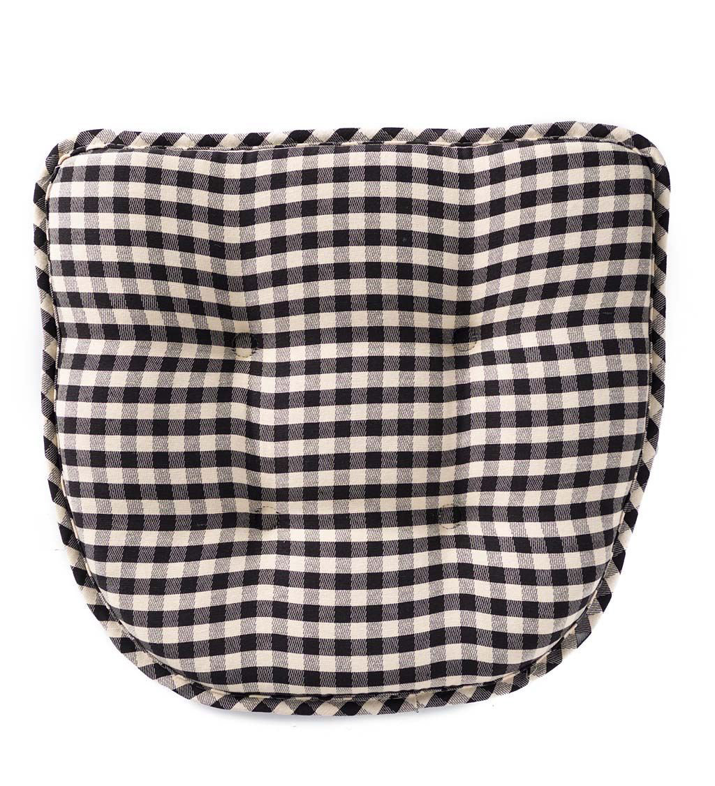 Plow Hearth Non Slip Gingham Indoor Outdoor Dining Chair Cushion Plow Hearth Non Slip Gingham Indoor Outdoor Dining Chair Cushion Reviews Wayfair