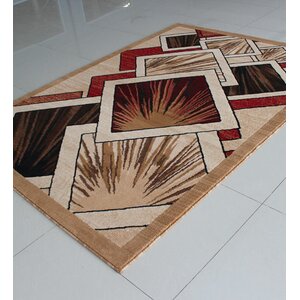 Beige/Red Area Rug