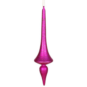 Finial Drop Matte-Glitter Ornament