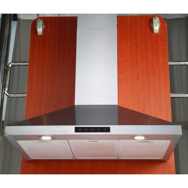 36 Kitchen Bath Collection Stl90 Led Stainless Steel Wall Mounted Kitchen Range Hood With High End