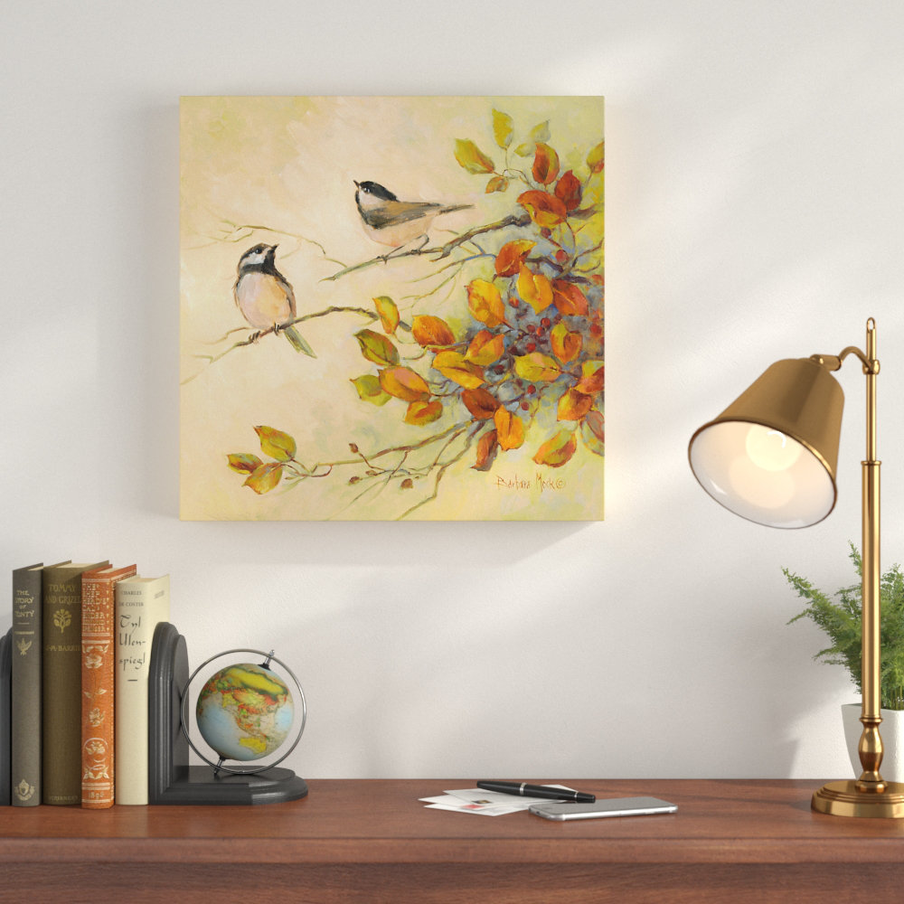 Charlton Home Birds Of Autumn Acrylic Painting Print On Wred Birds Of Autumn Acrylic Painting Print