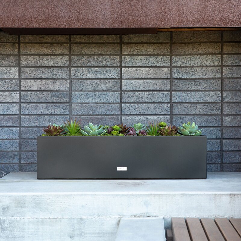 Veradek Metallic Series Galvanized Steel Planter Box & Reviews | Wayfair