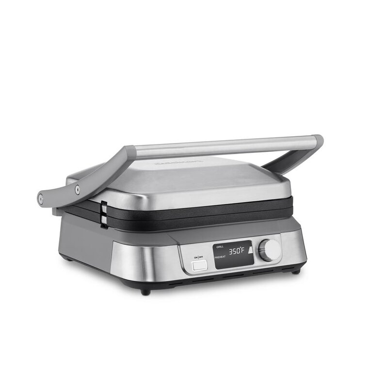 6 in 1 Indoor Grill with Waffle Plates, Panini Press Grill Sandwich Maker,  CATTLEMAN CUISINE Electric Contact Grill and Griddle with Nonstick Grill