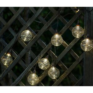 Glass Balls with Metal Wire 10-Light Globe String Lights