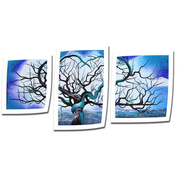 Artwall Origins Of Life In Blue By John Black Painting Print On
