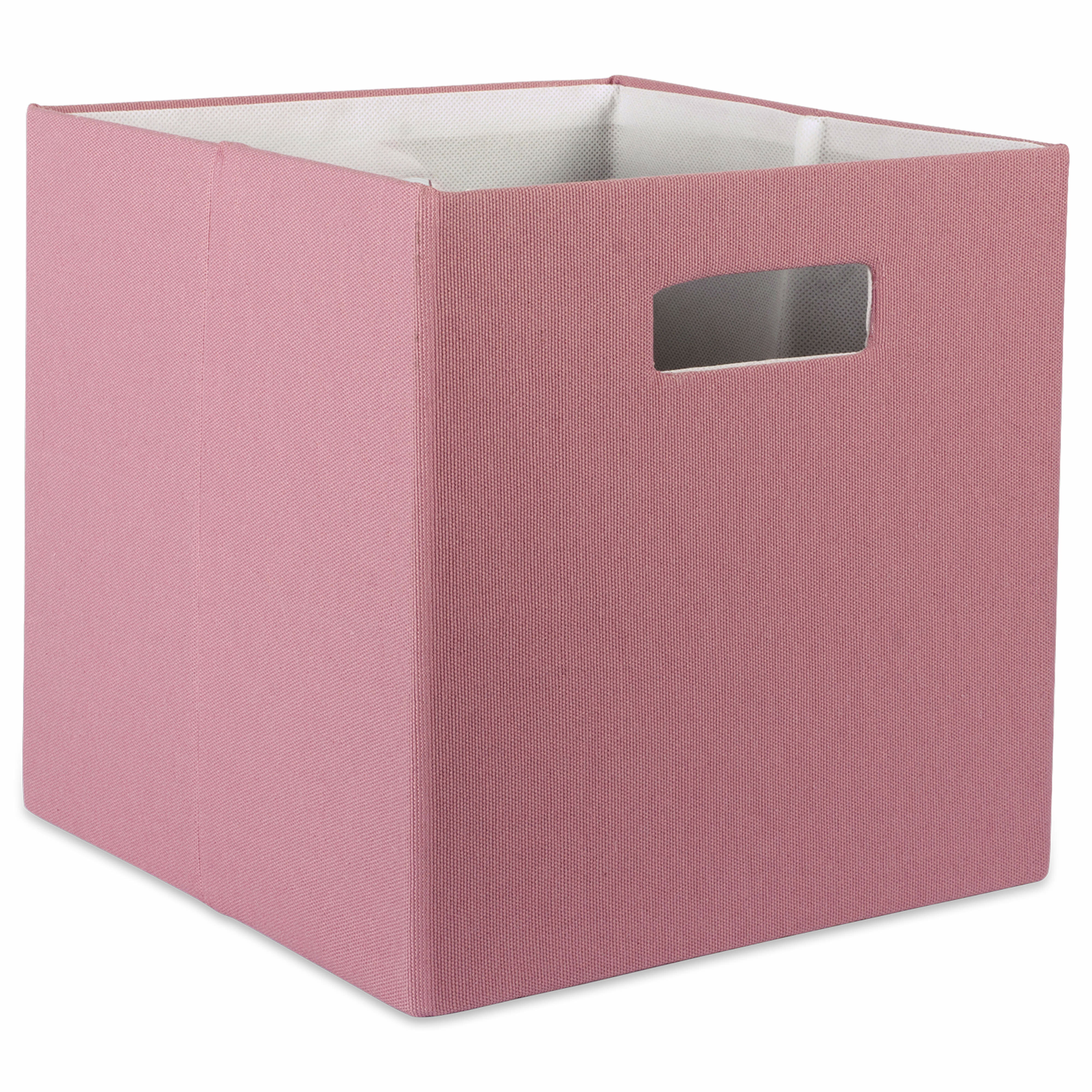 pink storage baskets