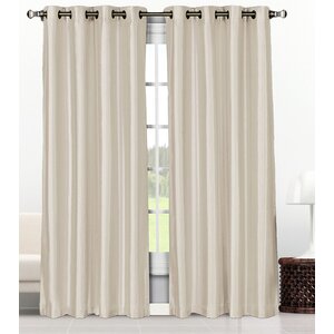 Baylee Solid Semi-Sheer Grommet Curtain Panel (Set of 2)