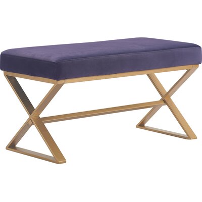 Elle Decor Aveline Upholstered Bench  Upholstery: Violet Purple