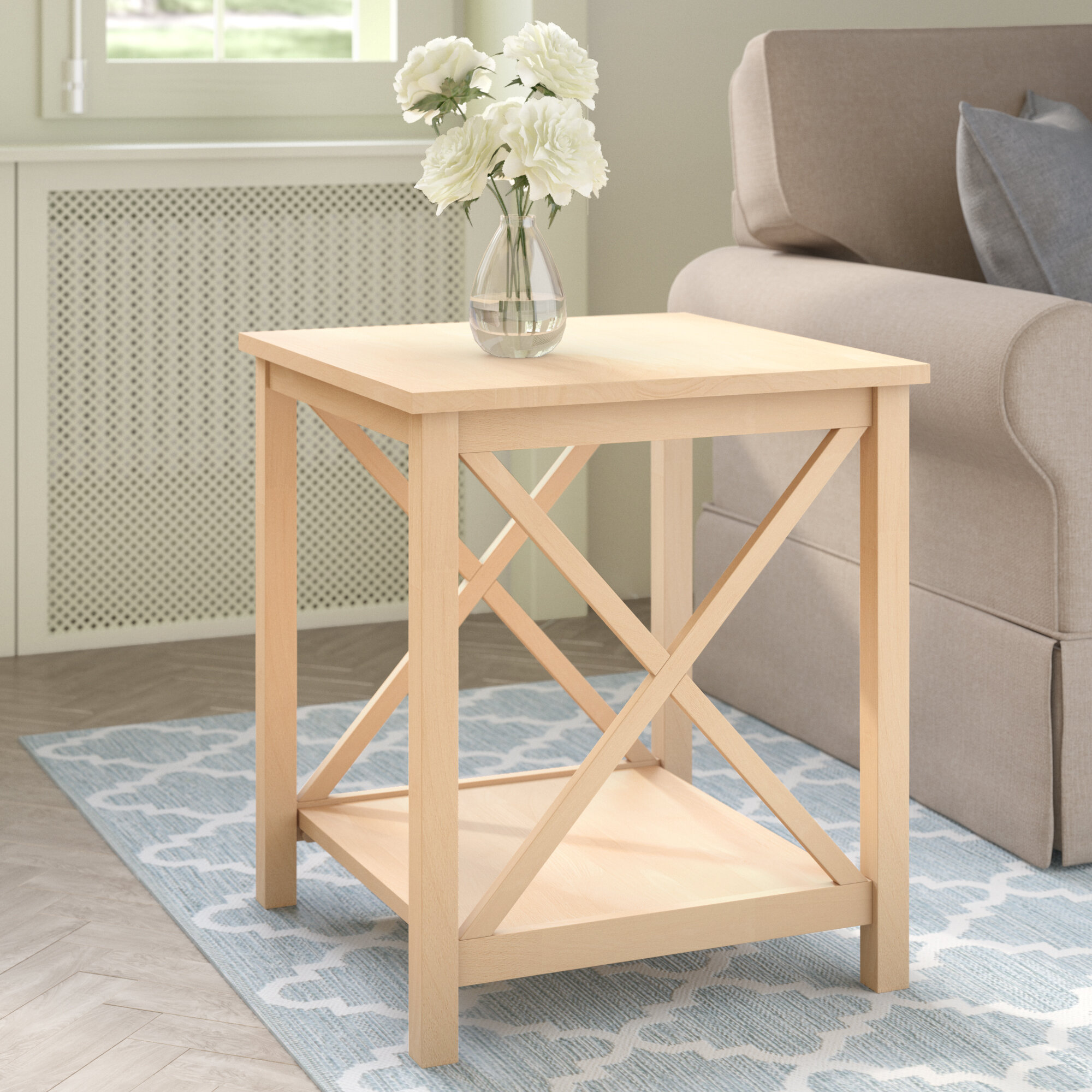 Mistana Kaiser Solid Wood End Table Reviews Wayfair