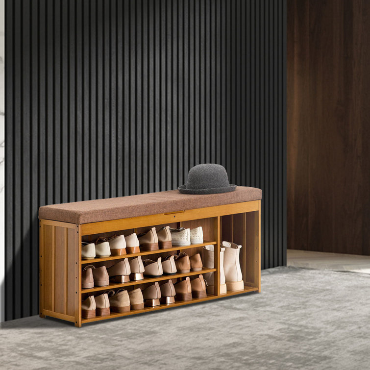 stool with shoe rack
