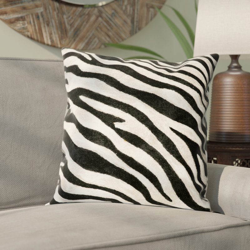 World Menagerie Bowermans Zebra Throw Pillow Reviews Wayfair