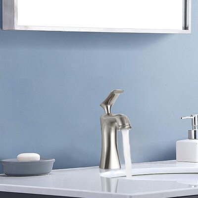 Single Hole Bathroom Faucet eqloo Finish: Brushed Nickel