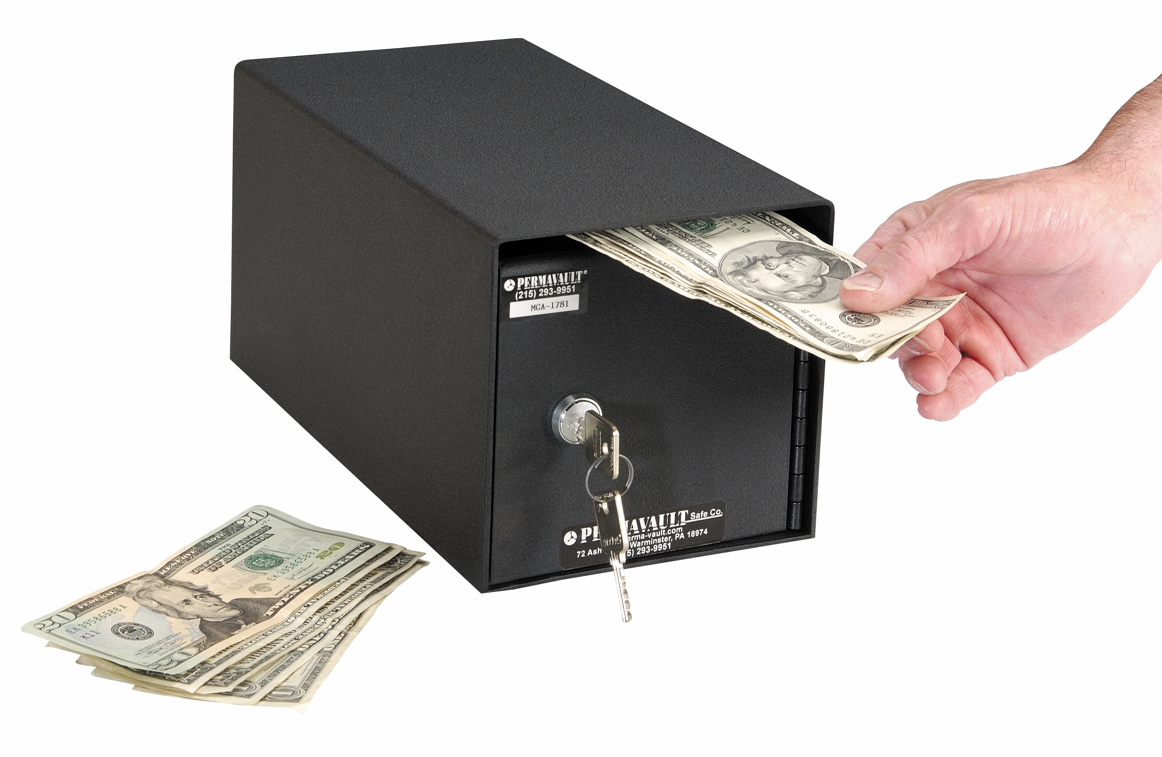 Digital Safe Box Depository Drop Deposit Front Load Cash Money Vault Lock Home 