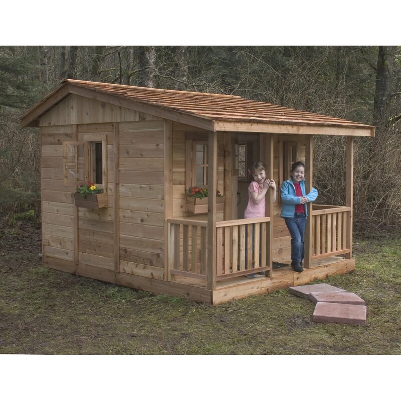 outdoor living today cozy cabin cedar playhouse