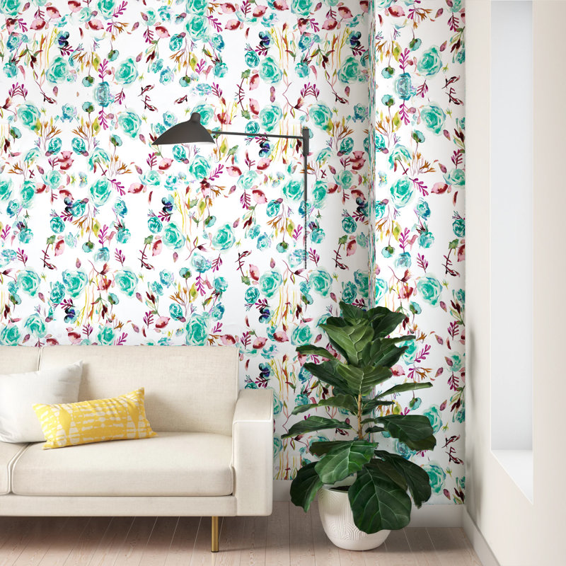 Ninola Design Feminine Roses Smooth Peel and Stick