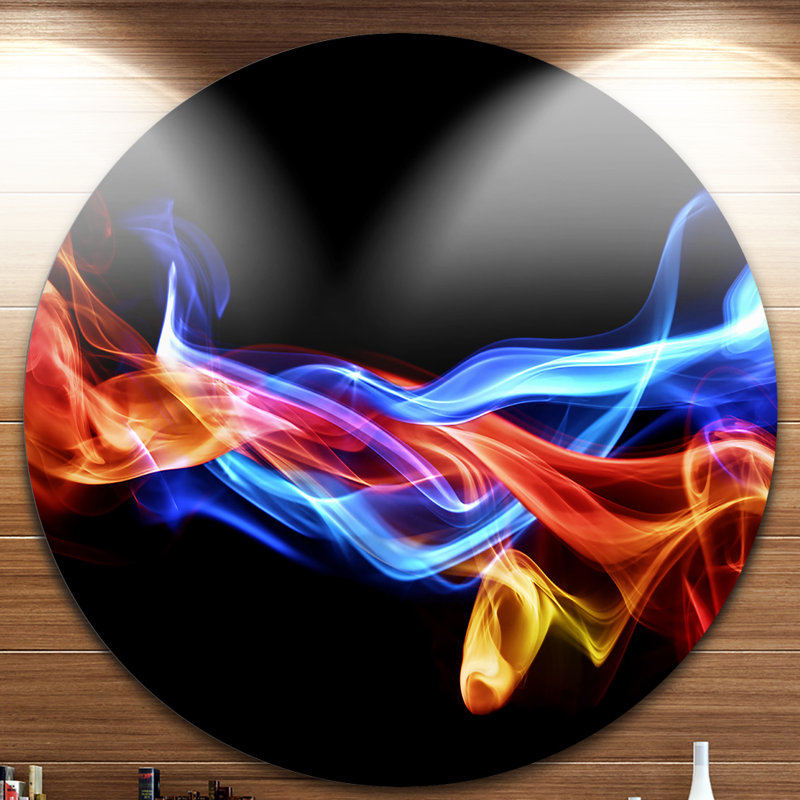 Designart Fire And Ice Design Abstract Graphic Art Print On