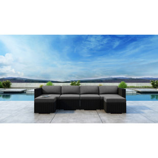 Glendale 6 Piece Sectional Set With Sunbrella Cushion by Everly Quinn
