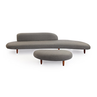 Potvin Mid Century Modern Sofa And Ottoman Set by Brayden Studio Savings