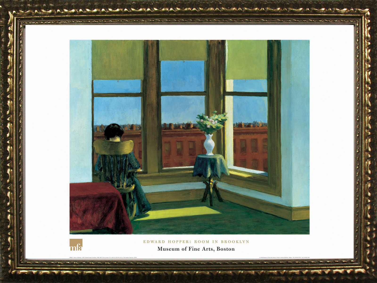 Edward Hopper Room in Brooklyn Wall Art Poster Print