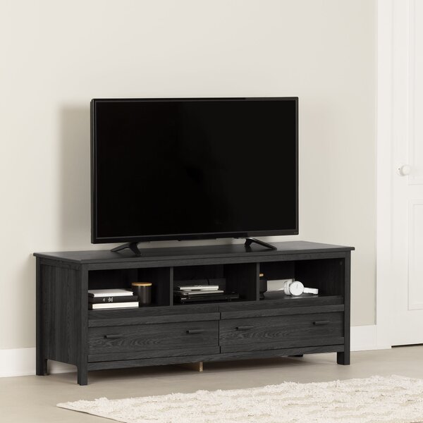Weathered Oak New South Shore Exhibit TV Stand for TVs up to 60 In. 