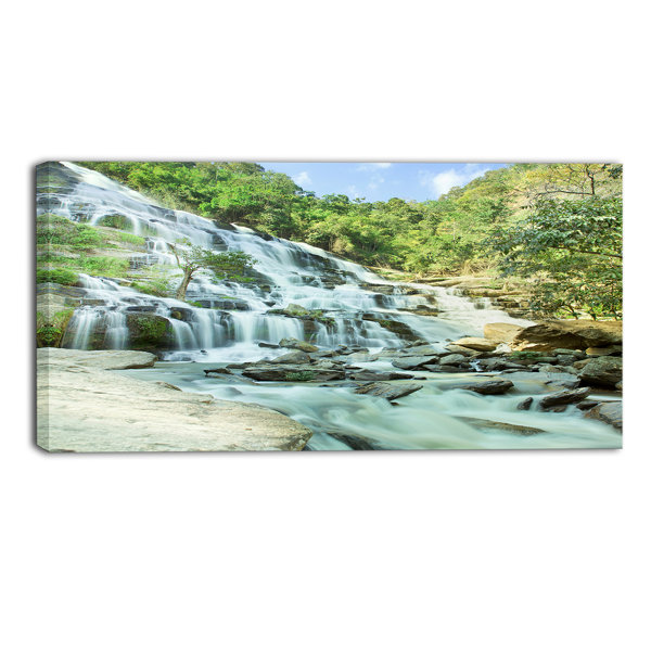 Designart Maeyar Waterfall Landscape Photographic Print On Wrapped Canvas Wayfair