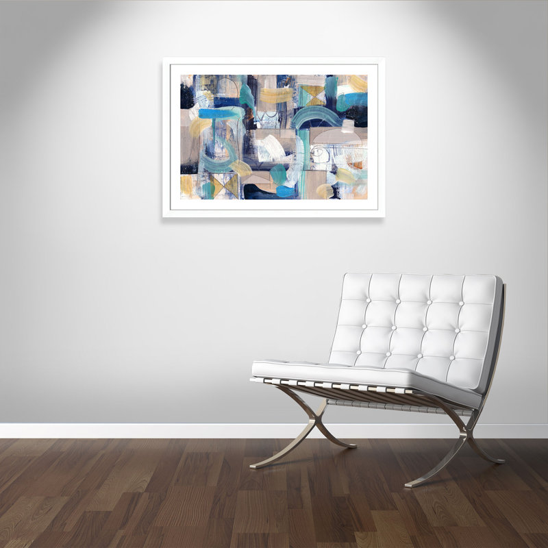 Latitude Run Indigo Inspirations Framed Acrylic Painting Print