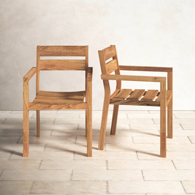 Morones Outdoor Dining Armchair in Solid Reclaimed Teak