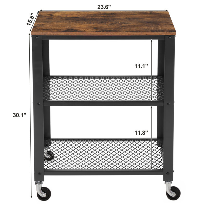Vasagle Songmics 3 Tier Kitchen Utility Cart On Wheels Reviews